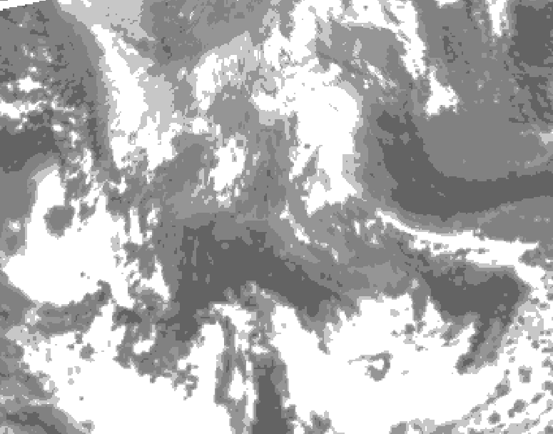 GDPS total cloud 048 hour forecast chart for Canada based on 2026/04/21 1200Z data