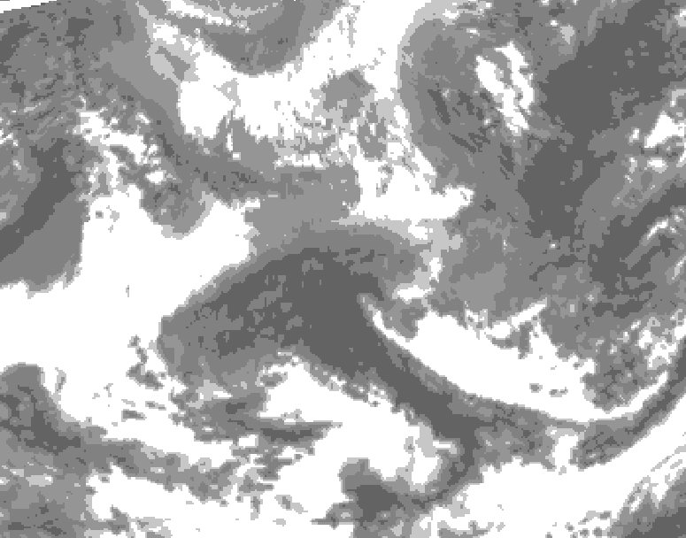 GDPS total cloud 090 hour forecast chart for Canada based on 2026/04/21 1200Z data