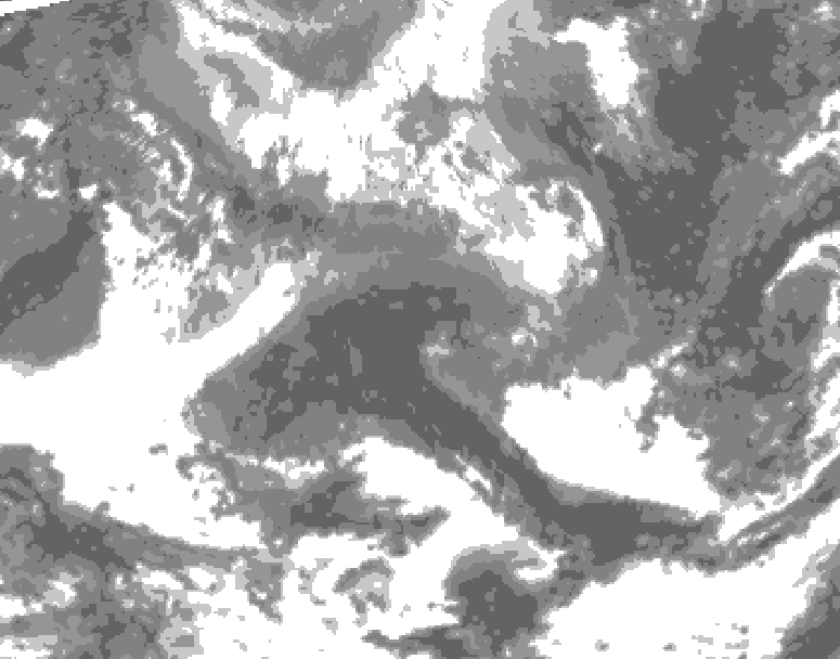 GDPS total cloud 096 hour forecast chart for Canada based on 2026/04/21 1200Z data
