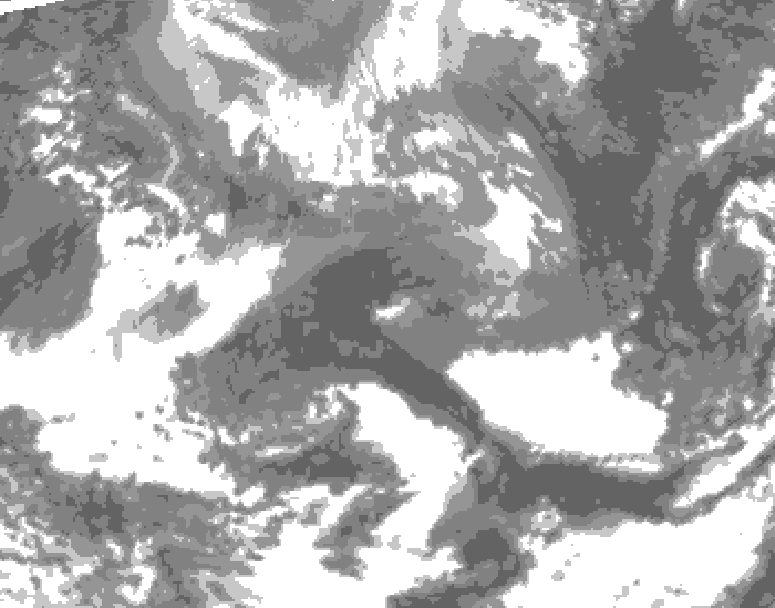 GDPS total cloud 102 hour forecast chart for Canada based on 2026/04/21 1200Z data