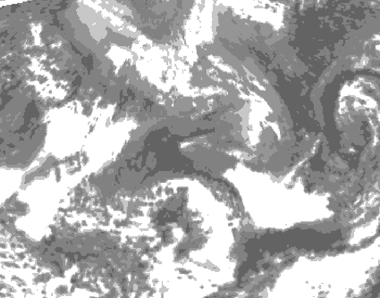 GDPS total cloud 108 hour forecast chart for Canada based on 2026/04/21 1200Z data