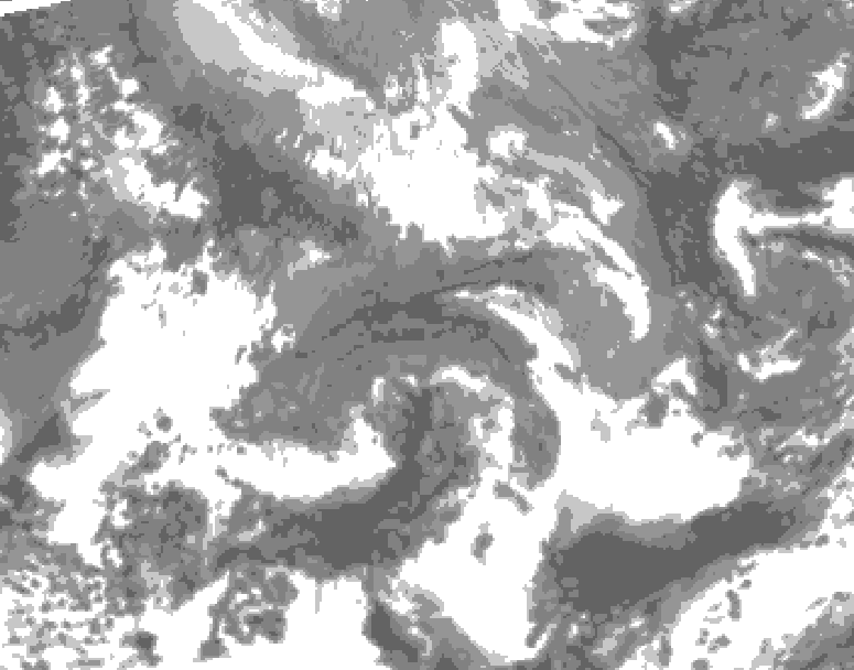 GDPS total cloud 120 hour forecast chart for Canada based on 2026/04/21 1200Z data