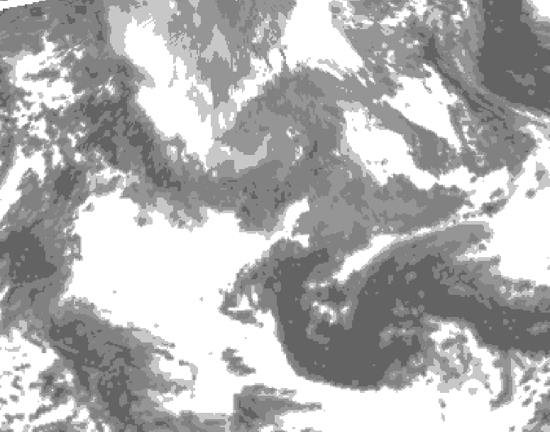 GDPS total cloud 198 hour forecast chart for Canada based on 2026/04/21 1200Z data