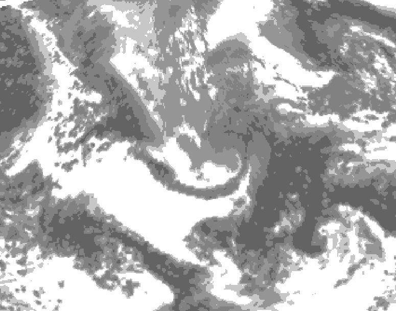 GDPS total cloud 222 hour forecast chart for Canada based on 2026/04/21 1200Z data