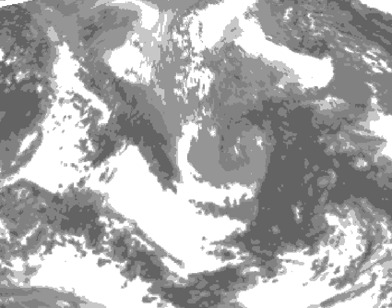 GDPS total cloud 234 hour forecast chart for Canada based on 2026/04/21 1200Z data