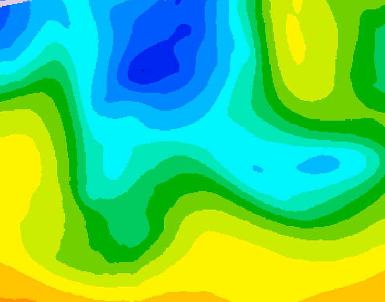 GDPS 500 millibar geopotential height 030 hour forecast chart for Canada based on 2026/04/22 0000Z data