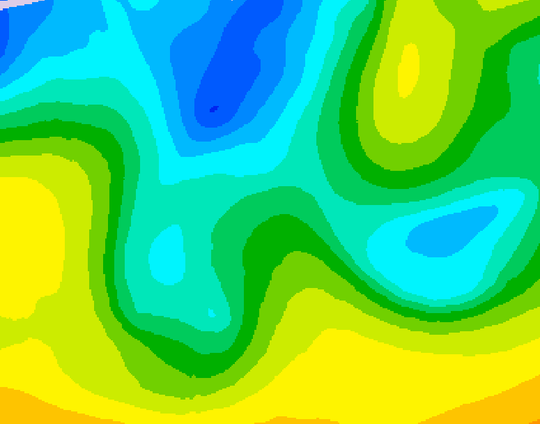 GDPS 500 millibar geopotential height 042 hour forecast chart for Canada based on 2026/04/22 0000Z data