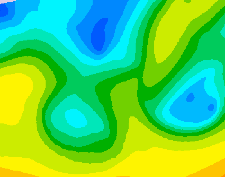 GDPS 500 millibar geopotential height 054 hour forecast chart for Canada based on 2026/04/22 0000Z data