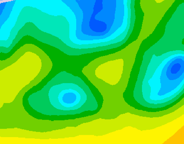 GDPS 500 millibar geopotential height 078 hour forecast chart for Canada based on 2026/04/22 0000Z data