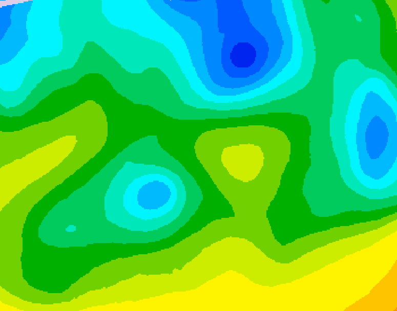 GDPS 500 millibar geopotential height 096 hour forecast chart for Canada based on 2026/04/22 0000Z data