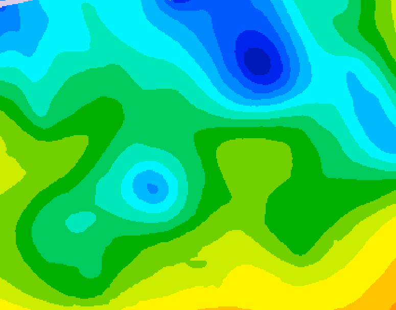 GDPS 500 millibar geopotential height 108 hour forecast chart for Canada based on 2026/04/22 0000Z data