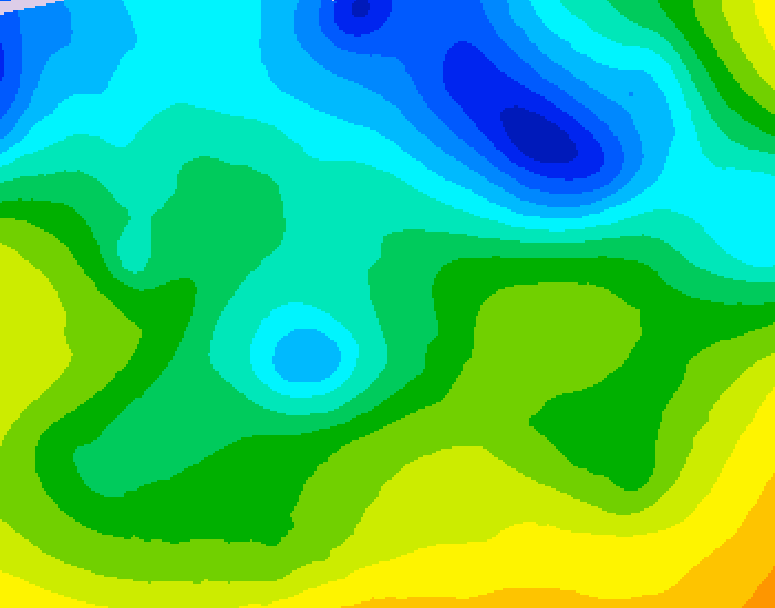 GDPS 500 millibar geopotential height 120 hour forecast chart for Canada based on 2026/04/22 0000Z data
