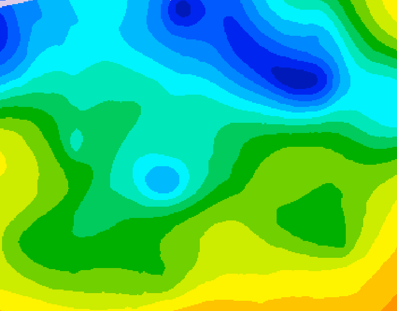 GDPS 500 millibar geopotential height 126 hour forecast chart for Canada based on 2026/04/22 0000Z data