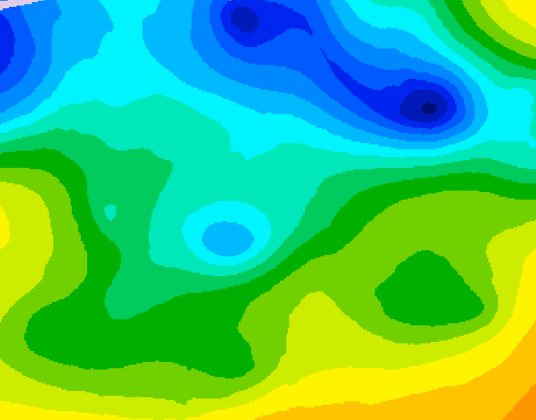 GDPS 500 millibar geopotential height 132 hour forecast chart for Canada based on 2026/04/22 0000Z data