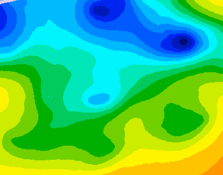 GDPS 500 millibar geopotential height 138 hour forecast chart for Canada based on 2026/04/22 0000Z data