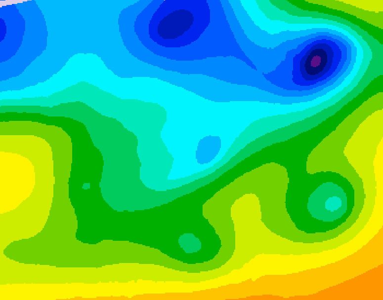 GDPS 500 millibar geopotential height 150 hour forecast chart for Canada based on 2026/04/22 0000Z data