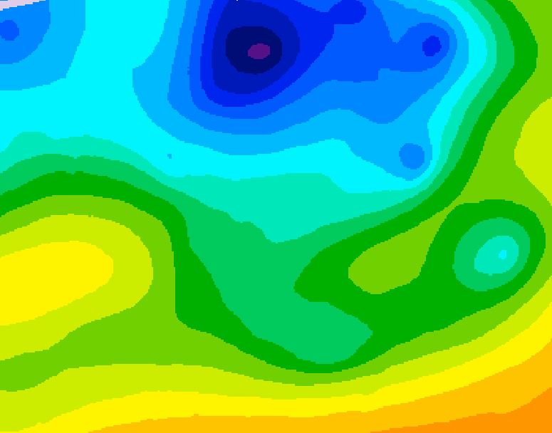 GDPS 500 millibar geopotential height 180 hour forecast chart for Canada based on 2026/04/22 0000Z data