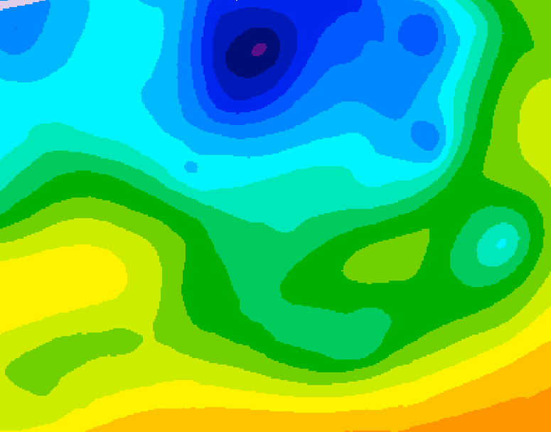 GDPS 500 millibar geopotential height 186 hour forecast chart for Canada based on 2026/04/22 0000Z data