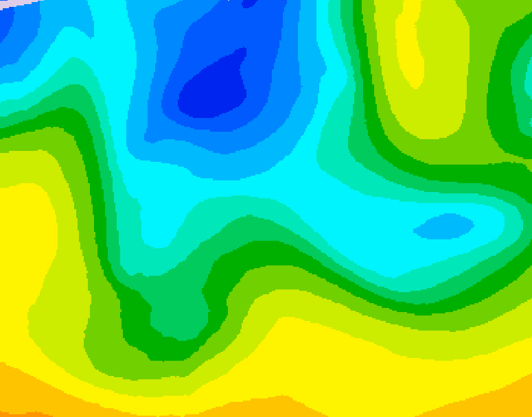GDPS 500 millibar geopotential height 018 hour forecast chart for Canada based on 2026/04/22 1200Z data
