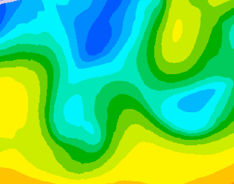 GDPS 500 millibar geopotential height 030 hour forecast chart for Canada based on 2026/04/22 1200Z data
