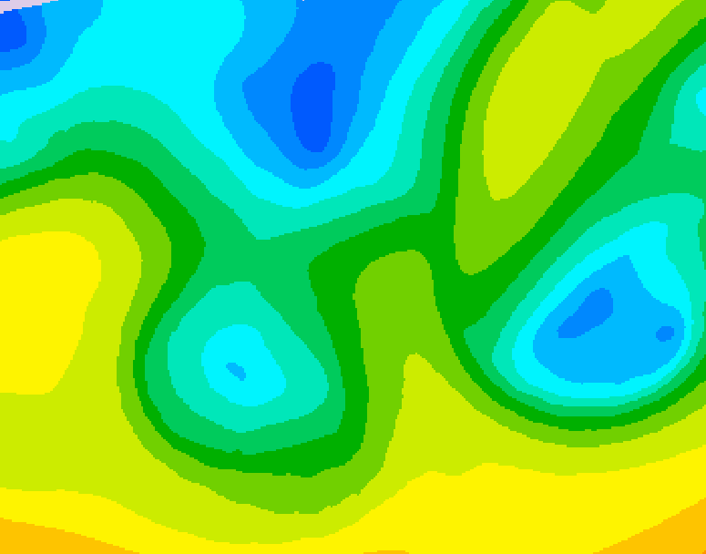GDPS 500 millibar geopotential height 042 hour forecast chart for Canada based on 2026/04/22 1200Z data