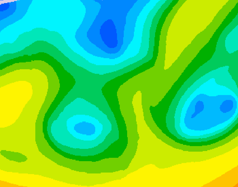 GDPS 500 millibar geopotential height 048 hour forecast chart for Canada based on 2026/04/22 1200Z data