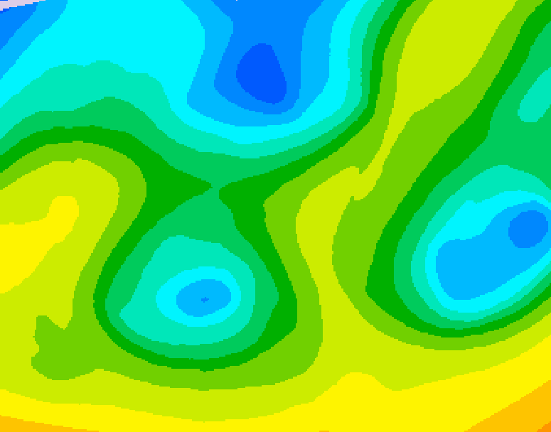 GDPS 500 millibar geopotential height 054 hour forecast chart for Canada based on 2026/04/22 1200Z data