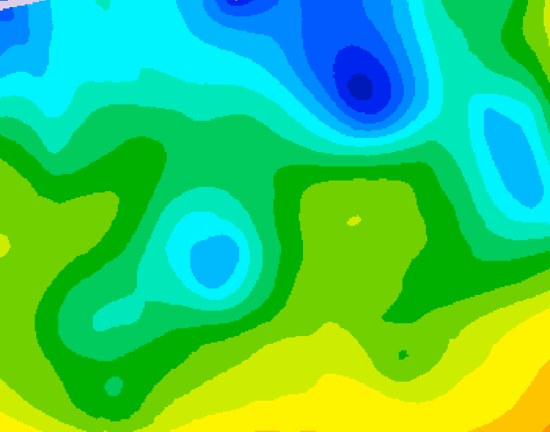 GDPS 500 millibar geopotential height 096 hour forecast chart for Canada based on 2026/04/22 1200Z data