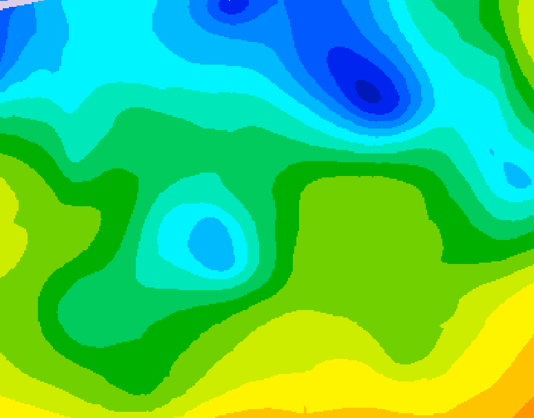 GDPS 500 millibar geopotential height 102 hour forecast chart for Canada based on 2026/04/22 1200Z data