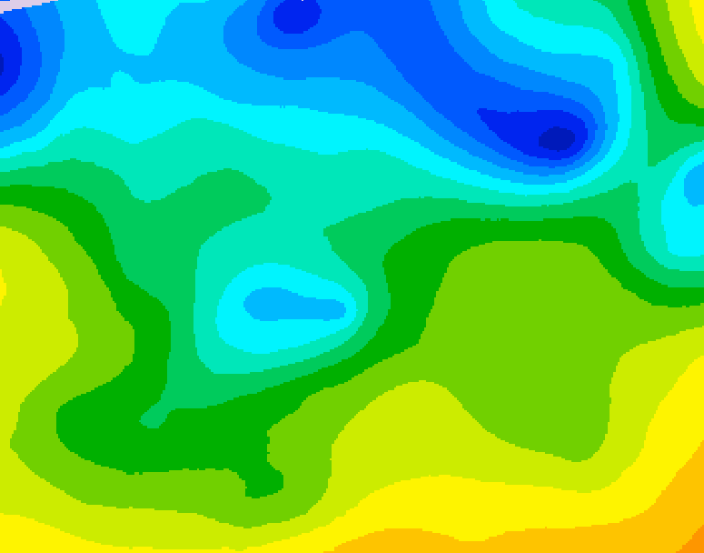 GDPS 500 millibar geopotential height 114 hour forecast chart for Canada based on 2026/04/22 1200Z data