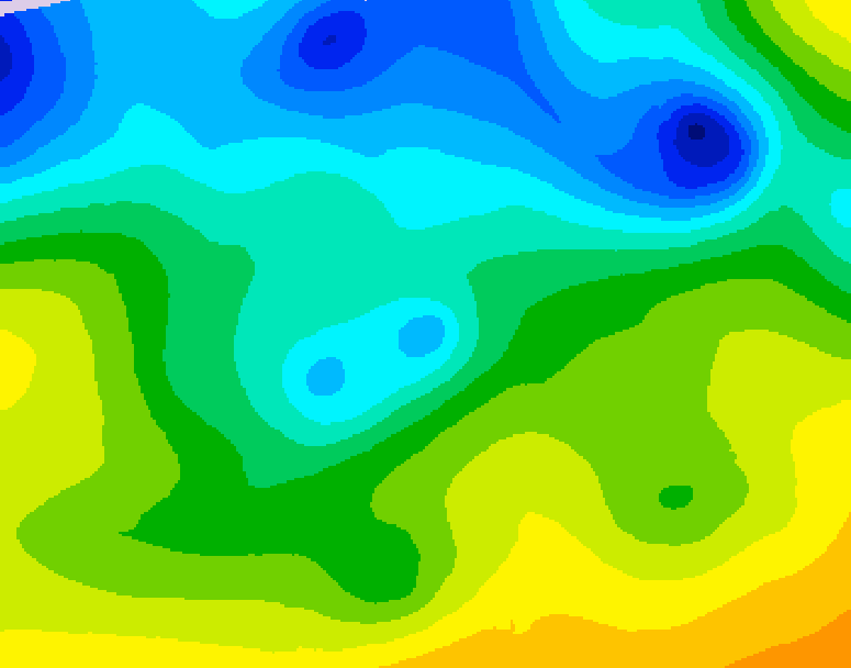 GDPS 500 millibar geopotential height 126 hour forecast chart for Canada based on 2026/04/22 1200Z data