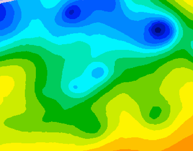 GDPS 500 millibar geopotential height 132 hour forecast chart for Canada based on 2026/04/22 1200Z data