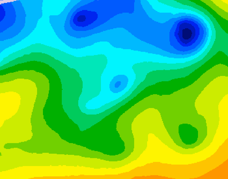 GDPS 500 millibar geopotential height 138 hour forecast chart for Canada based on 2026/04/22 1200Z data