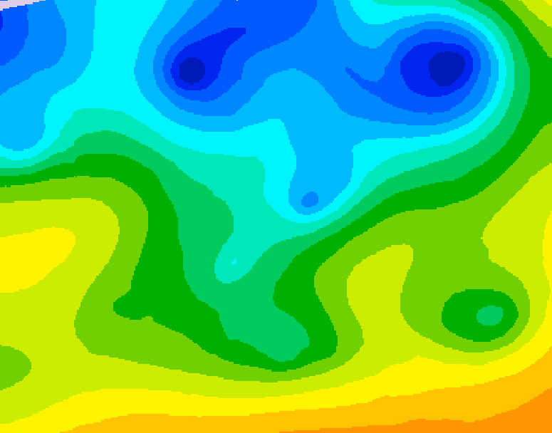 GDPS 500 millibar geopotential height 150 hour forecast chart for Canada based on 2026/04/22 1200Z data