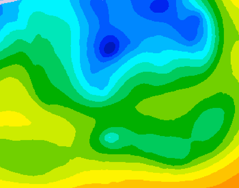 GDPS 500 millibar geopotential height 198 hour forecast chart for Canada based on 2026/04/22 1200Z data