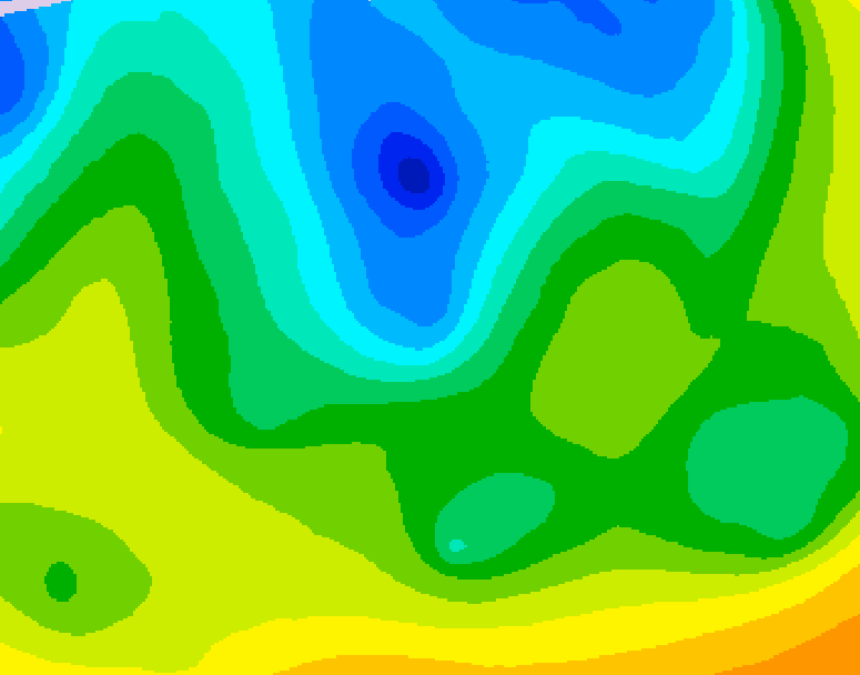 GDPS 500 millibar geopotential height 222 hour forecast chart for Canada based on 2026/04/22 1200Z data