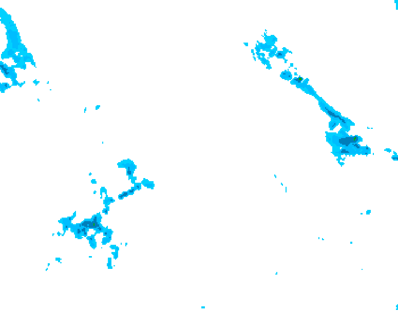 GDPS precipitation 018 hour forecast chart for Canada based on 2026/04/22 0000Z data