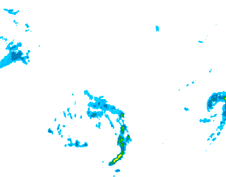 GDPS precipitation 054 hour forecast chart for Canada based on 2026/04/22 0000Z data