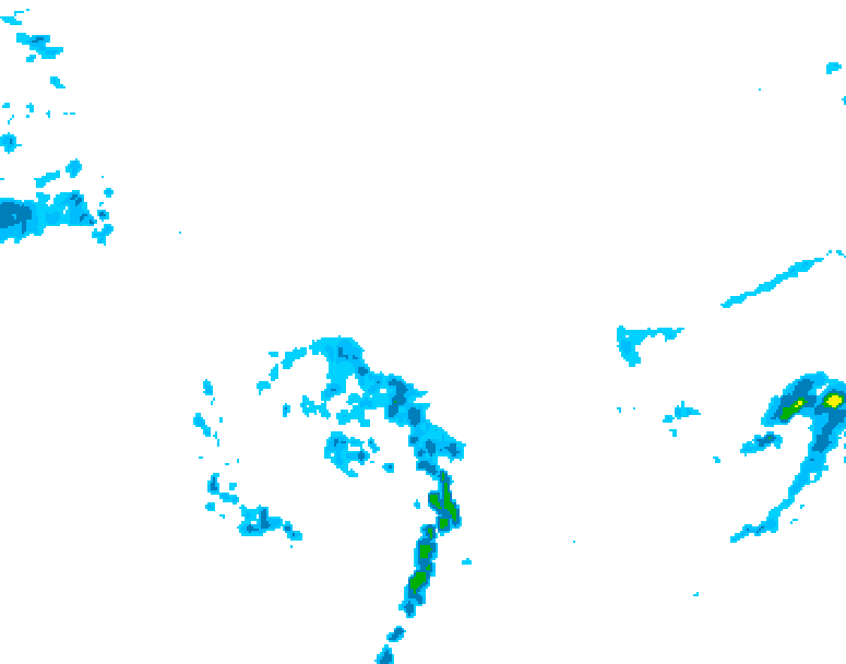 GDPS precipitation 036 hour forecast chart for Canada based on 2026/04/22 1200Z data