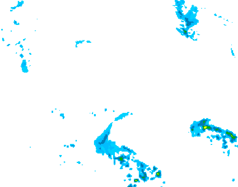 GDPS precipitation 132 hour forecast chart for Canada based on 2026/04/22 1200Z data