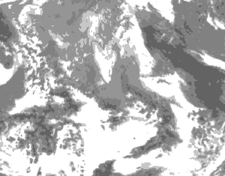 GDPS total cloud 006 hour forecast chart for Canada based on 2026/04/22 0000Z data