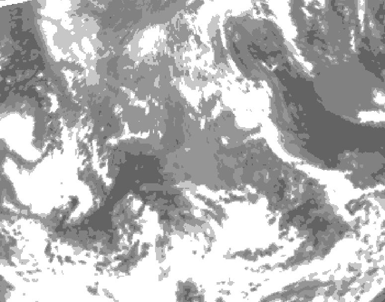 GDPS total cloud 024 hour forecast chart for Canada based on 2026/04/22 0000Z data