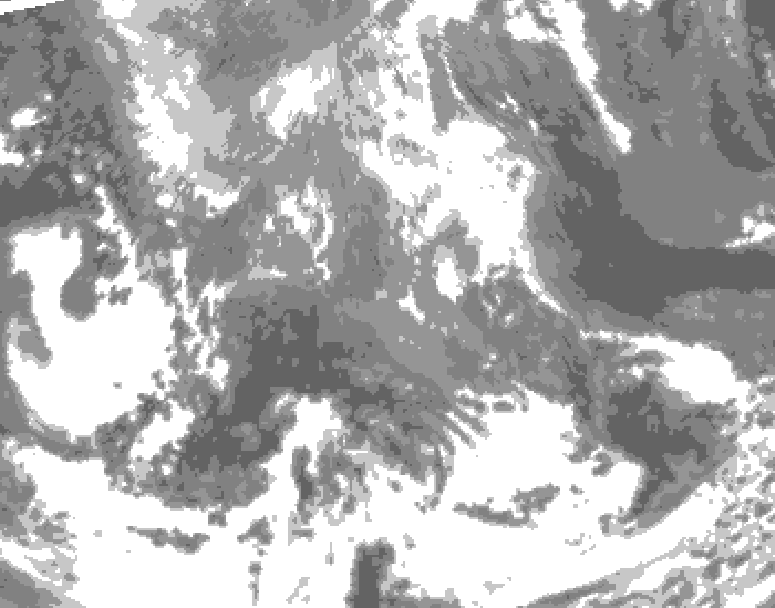GDPS total cloud 030 hour forecast chart for Canada based on 2026/04/22 0000Z data