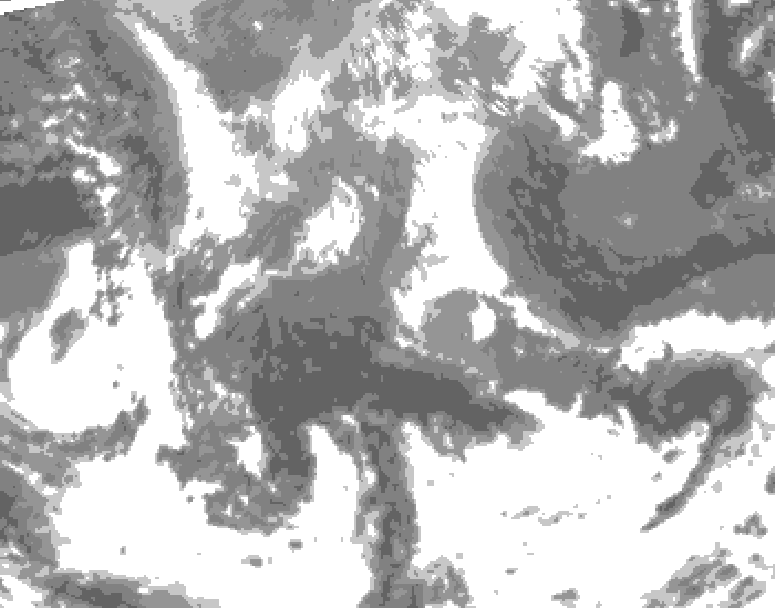 GDPS total cloud 042 hour forecast chart for Canada based on 2026/04/22 0000Z data