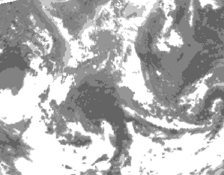GDPS total cloud 054 hour forecast chart for Canada based on 2026/04/22 0000Z data