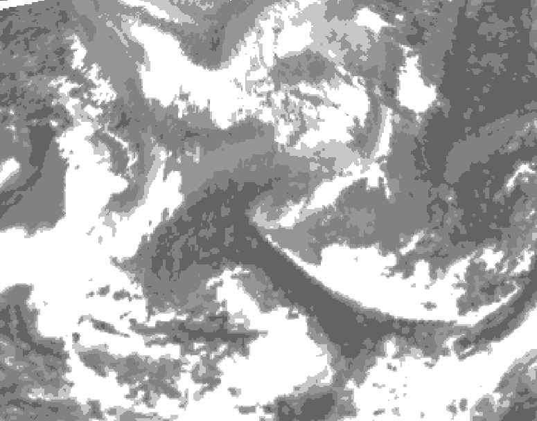 GDPS total cloud 078 hour forecast chart for Canada based on 2026/04/22 0000Z data