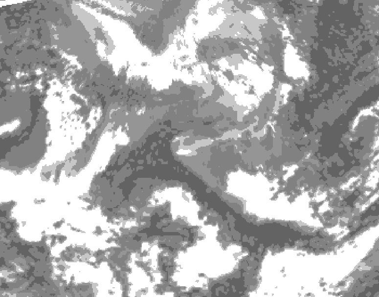 GDPS total cloud 084 hour forecast chart for Canada based on 2026/04/22 0000Z data