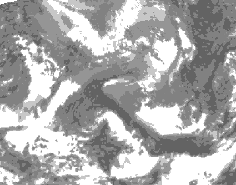 GDPS total cloud 090 hour forecast chart for Canada based on 2026/04/22 0000Z data