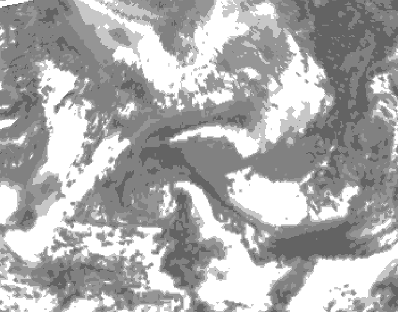 GDPS total cloud 096 hour forecast chart for Canada based on 2026/04/22 0000Z data