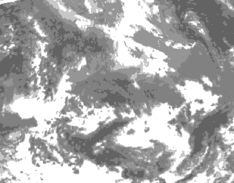 GDPS total cloud 126 hour forecast chart for Canada based on 2026/04/22 0000Z data
